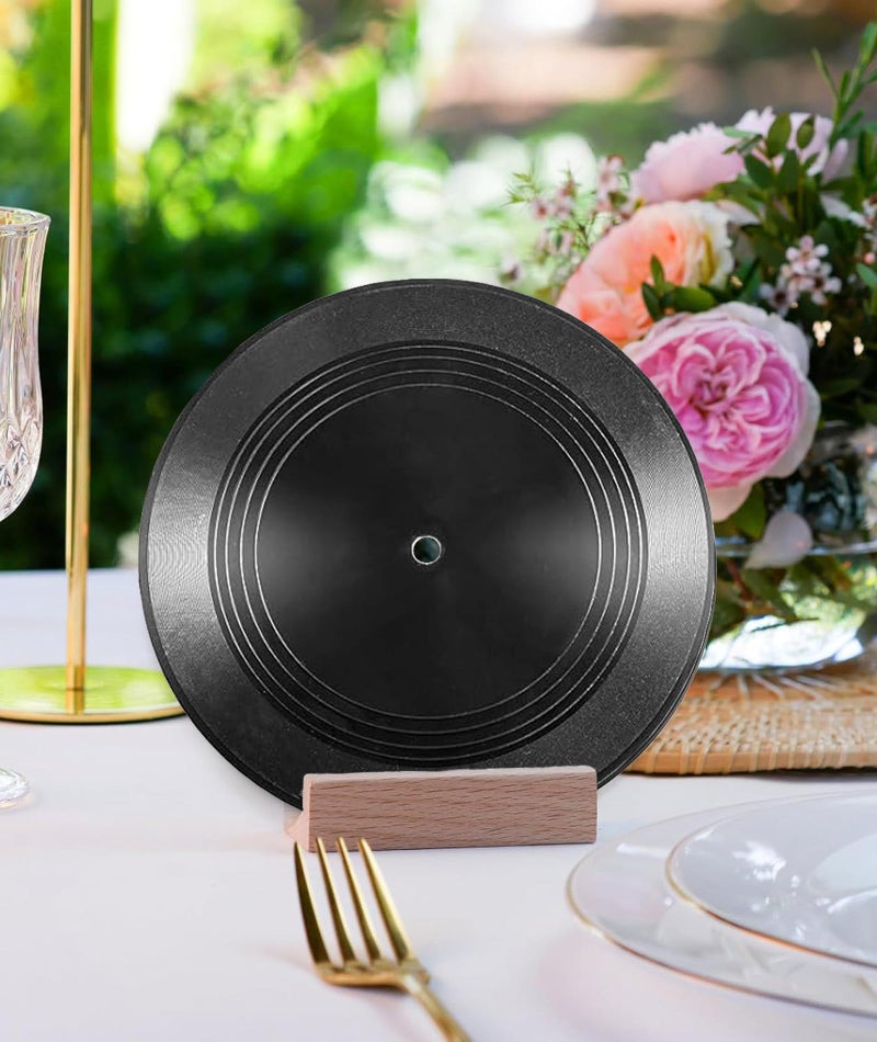 Zbdroxygen 4 Pcs Vinyl Records Decor,Vinyl Record Decor,Suitable for Home, Artist Studios and Vintage Party Decorations - Image 5