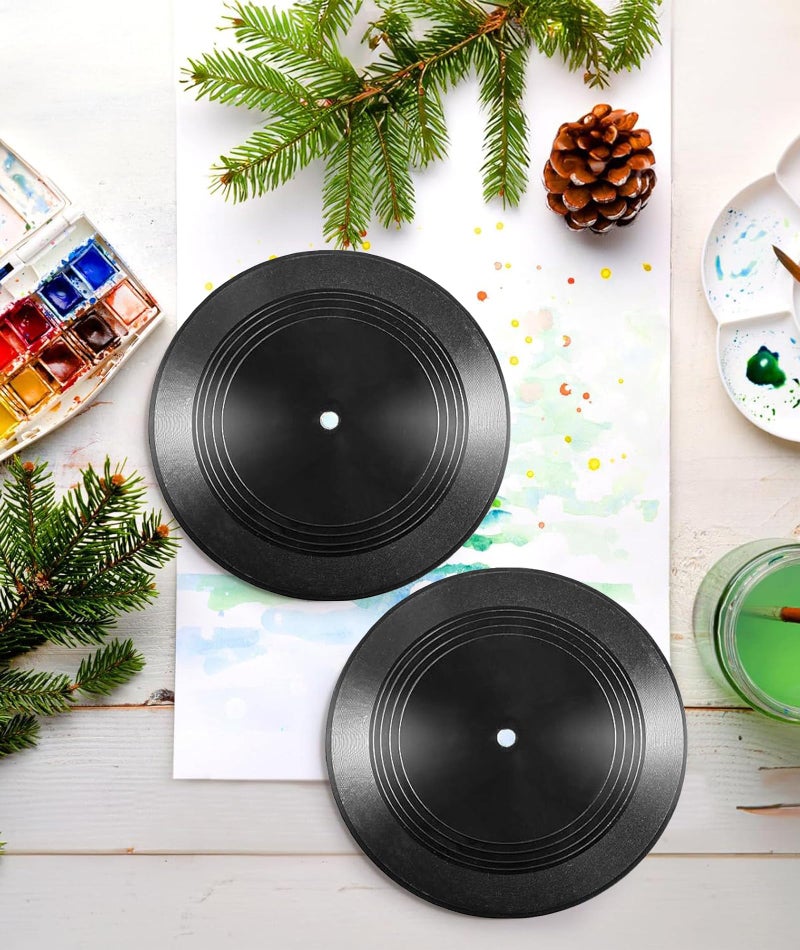 Zbdroxygen 4 Pcs Vinyl Records Decor,Vinyl Record Decor,Suitable for Home, Artist Studios and Vintage Party Decorations - Image 4