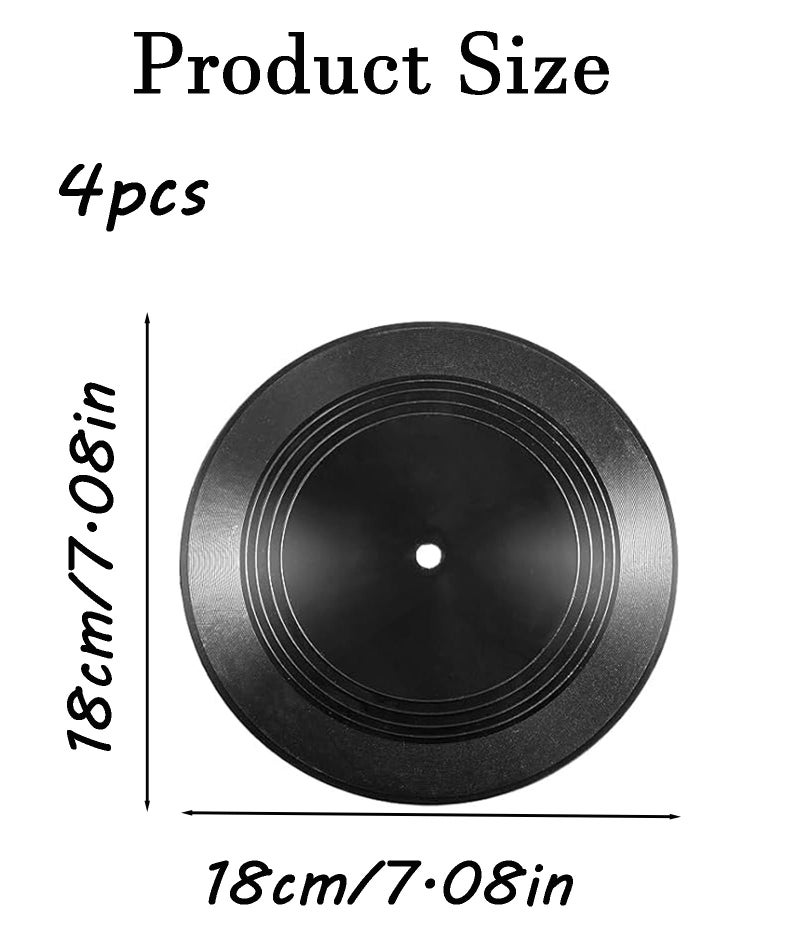 Zbdroxygen 4 Pcs Vinyl Records Decor,Vinyl Record Decor,Suitable for Home, Artist Studios and Vintage Party Decorations - Image 2