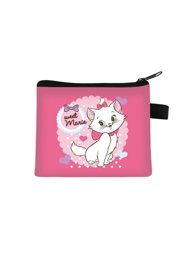 New Mary Cat Coin Purse Cute Mini Storage Pouch Children's Short-style Portable Key Card Holder