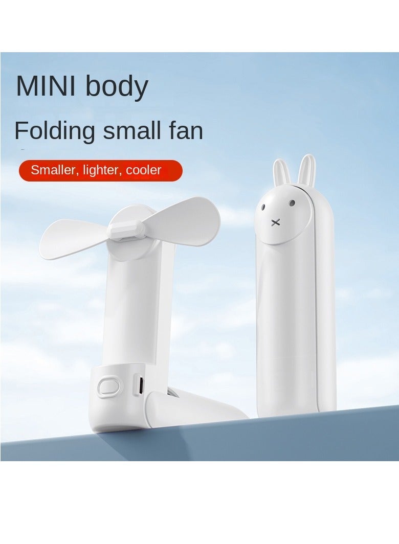 Loquat Mini Fan 3 IN 1 Rechargeable Hand Fan Foldable Small Fan With Power Bank Function 1200mAh Cooling Fan - Image 1