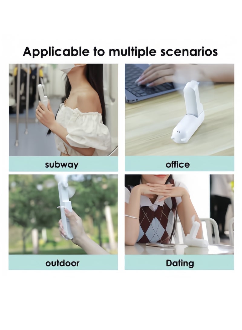 Loquat Mini Fan 3 IN 1 Rechargeable Hand Fan Foldable Small Fan With Power Bank Function 1200mAh Cooling Fan - Image 2