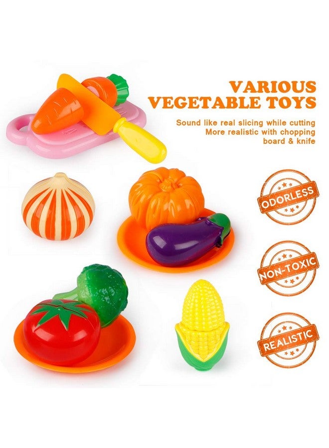 دي- فانتيكس مجموعة أدوات مطبخ اللعب من دي-فانتيكس، مجموعة أواني ومقالي لعب للأطفال مع ألعاب طبخ صغيرة من الفولاذ المقاوم للصدأ، أدوات طهي، مريلة وقبعة طاهٍ، تقطيع الطعام للأولاد والبنات الصغار - Image 3