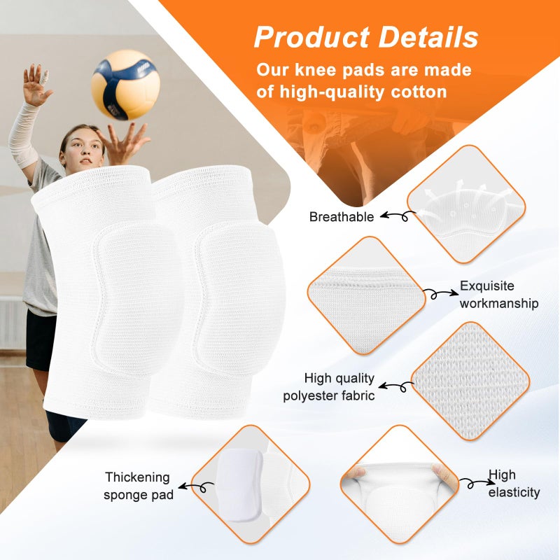 HISFFOG Volleyball Knee Pads for Dancers, Soft Breathable Knee Pads for Men Women Younth Girls Kids Knees Protective, Knee Braces for Volleyball Football Dance Yoga Wrestling Running Cycling - Image 2