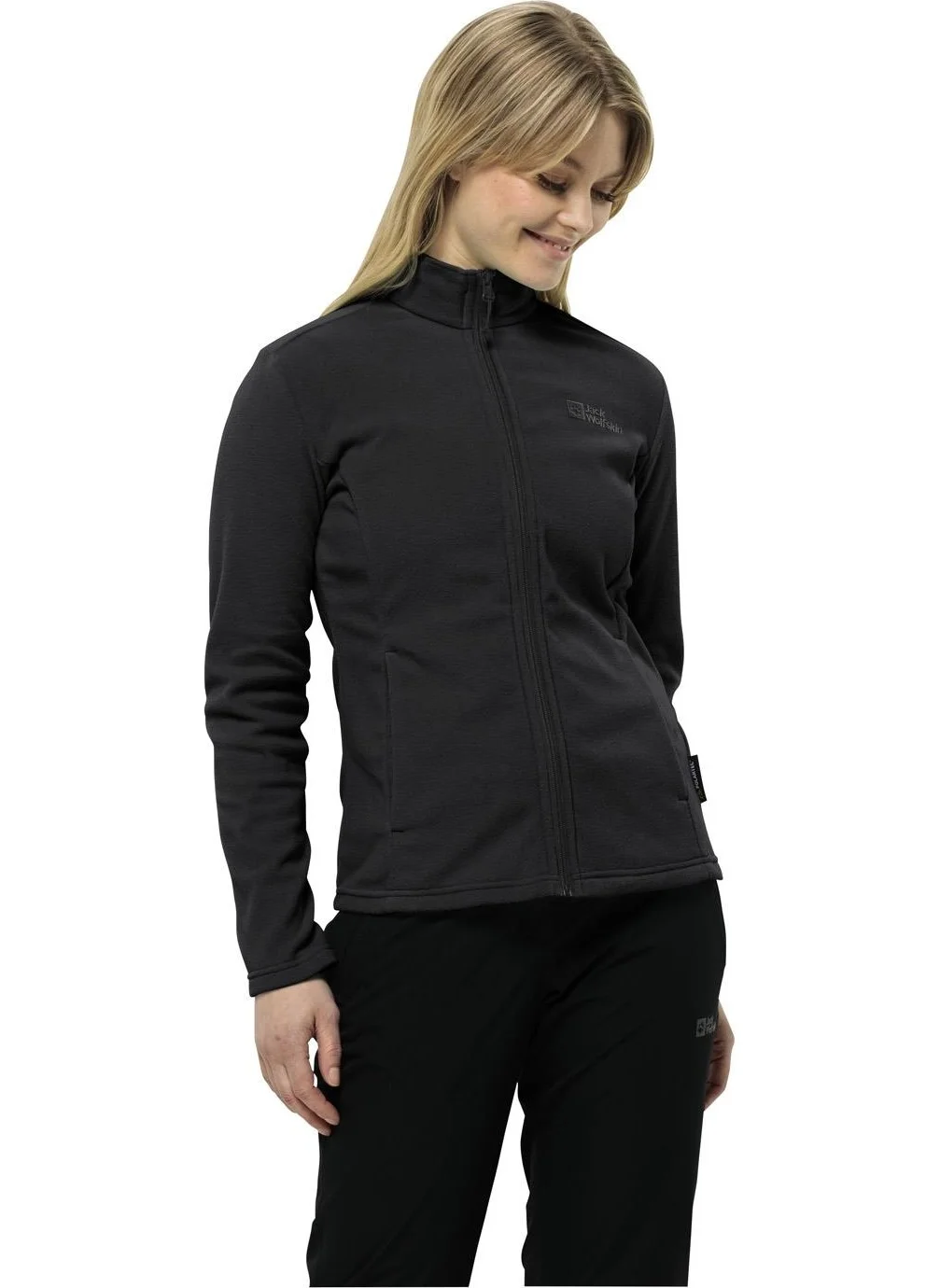 جاك ولفسكن Taunus FZ W Full Zip Women's Fleece 1711391-6000 Black