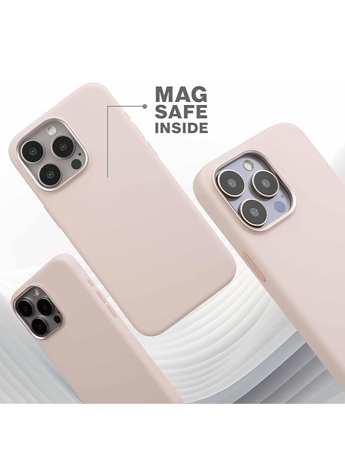 Maxwell Electronics - Maxwell Silico Series Compatible with MagSafe Case for iPhone 15 Pro Max - Full Protection, Drop-Proof, Metallic Camera Lens Protection (Pink) - Image 1
