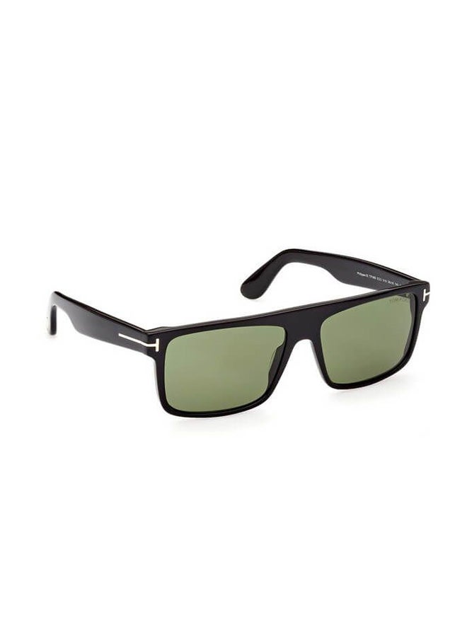 TOM FORD Men's Rectangular Sunglasses - TF099901N58 - Lens Size: 58 Mm - Image 3