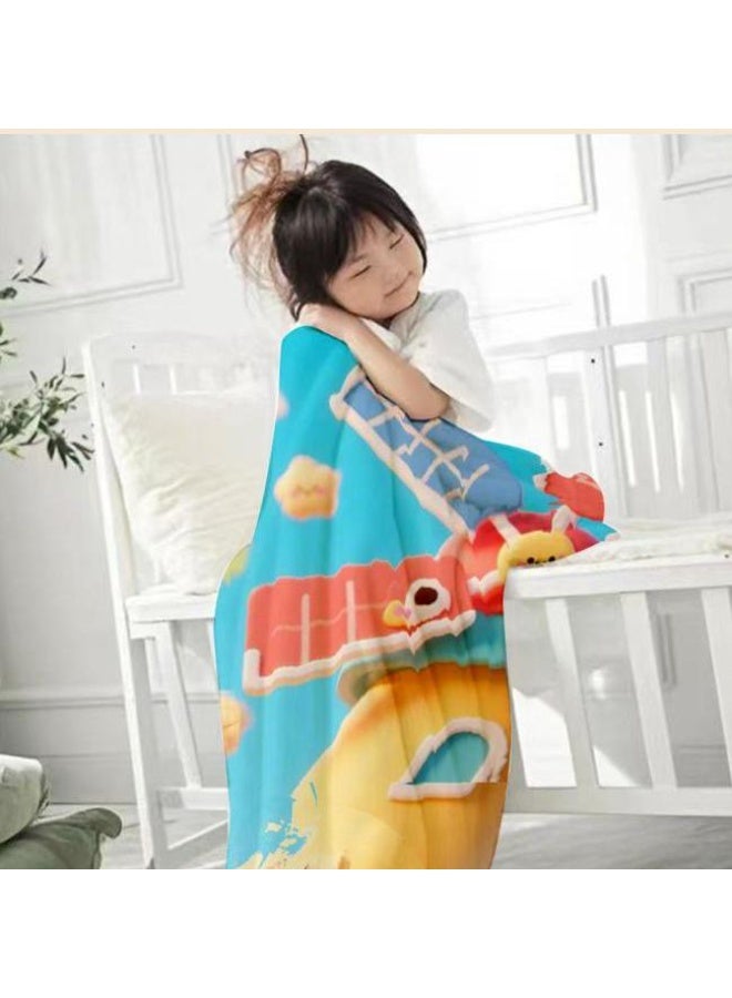 general Baby and children's cartoon flannel thin blanket (warm and comfortable, suitable for sleep, game use) 70cm*100cm - Image 3