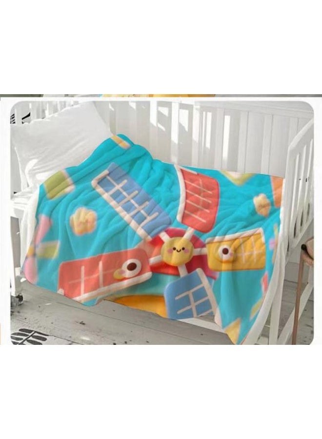 general Baby and children's cartoon flannel thin blanket (warm and comfortable, suitable for sleep, game use) 70cm*100cm - Image 2