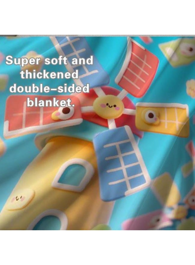 general Baby and children's cartoon flannel thin blanket (warm and comfortable, suitable for sleep, game use) 70cm*100cm - Image 1