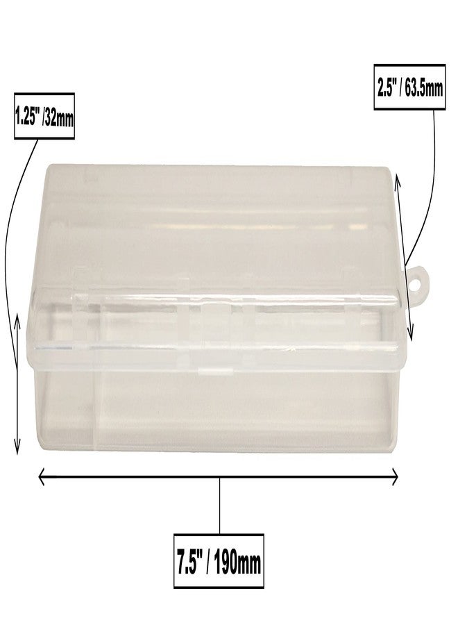 Creative Hobbies® Clear Polypropylene Mini Storage Box with Hinged Lid & Snap Closure - For Pencils, Pens, Drill Bits, Office Supplies, Organization, Tool Box and More! (1) - Image 2