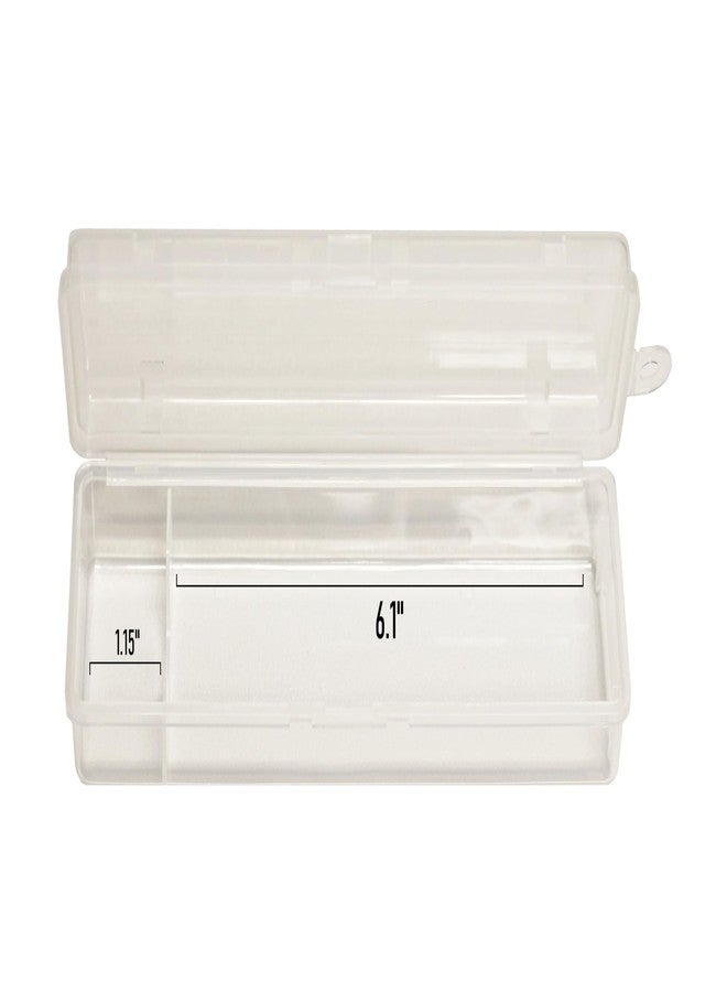 Creative Hobbies® Clear Polypropylene Mini Storage Box with Hinged Lid & Snap Closure - For Pencils, Pens, Drill Bits, Office Supplies, Organization, Tool Box and More! (1) - Image 3