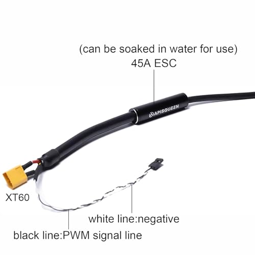 ApisQueen U2 Mini Underwater Thruster 12-16V,with Bi-Directional Waterproof ESC, 2.87lbs Thrust,130W Brushless Motor for Boats,ROV,Underwater Vehicle,Diving (CW) - Image 3