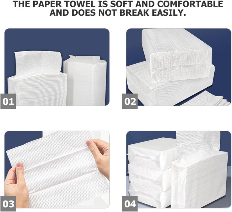 IMIKEYA Hotel Hand Paper Towels 120 Sheets 5pcs Thick Water Absorbent Kitchen and Bathroom Napkins for Commercial and Household Use - Image 3