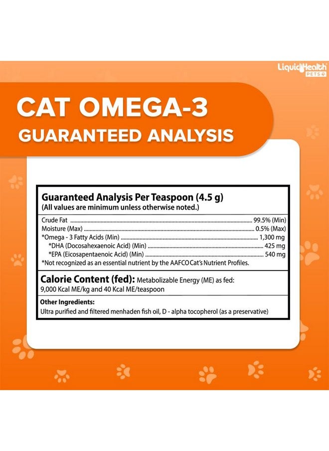 LIQUIDHEALTH Liquid Health Pets Purr-Fection Omega 3 Fish Oil for Cats - Liquid Omega 3 for Cats with EPA+DPA+DHA, Cat Omega 3 Supplement May Reduce Itching, Support Joint, Immunity, Brain, Heart Health (2 Pack)  - Image 5