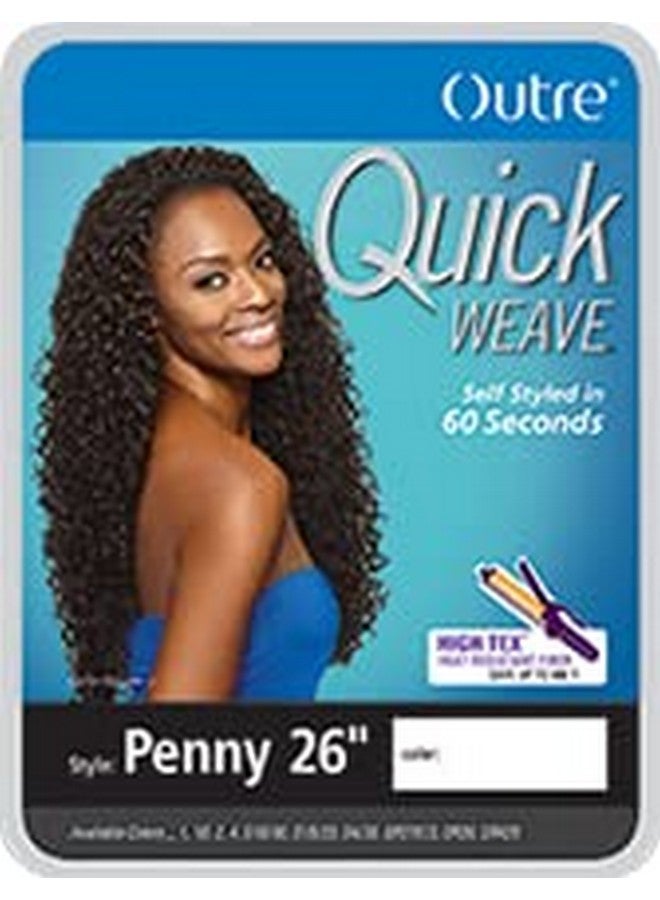 Outre Quick Weave Synthetic Half Wig Penny 26" (4 Lt.Brown) - Image 5