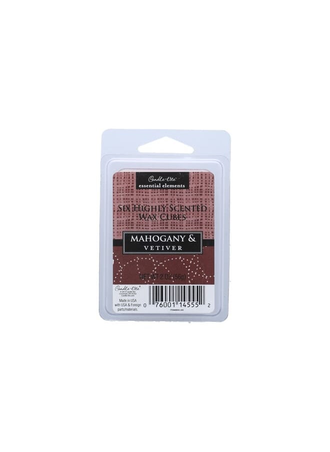 CANDLE-LITE - 6-Scented Mahogany And Vetiver Wax Cubes 56G - Image 1