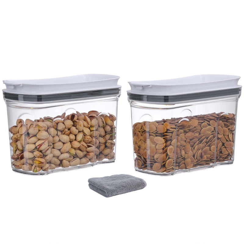 FreshKeeper Food Dispenser Set Airtight Food Storage Container with Lid 15L2PCS BPAFREE Plastic Pantry Organization Canisters for Nuts Quinoa Coffee and More Dry Food in Kitchen