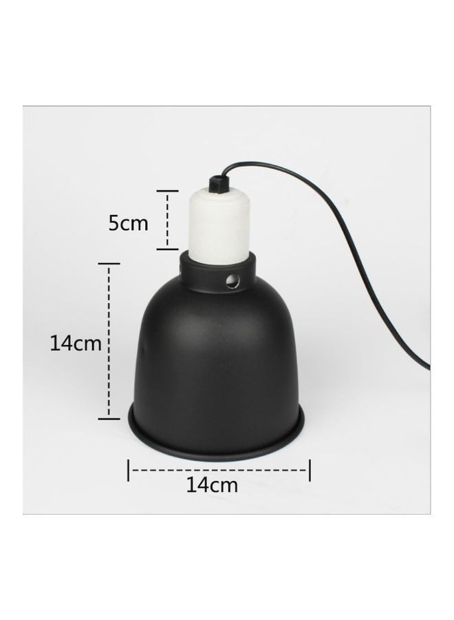 نيبمينينت Ceramic Deep Dome Lamp Light Holder for Aquarium White/Black - Image 2