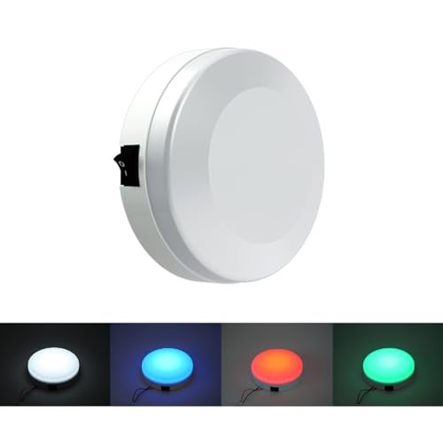 Vcanuplms Marine Boat Dome Lights 55 Inch RGBW LED Cabin Light with Toggle Switch 12V Boat Interior Light with Surface Mount - Image 1