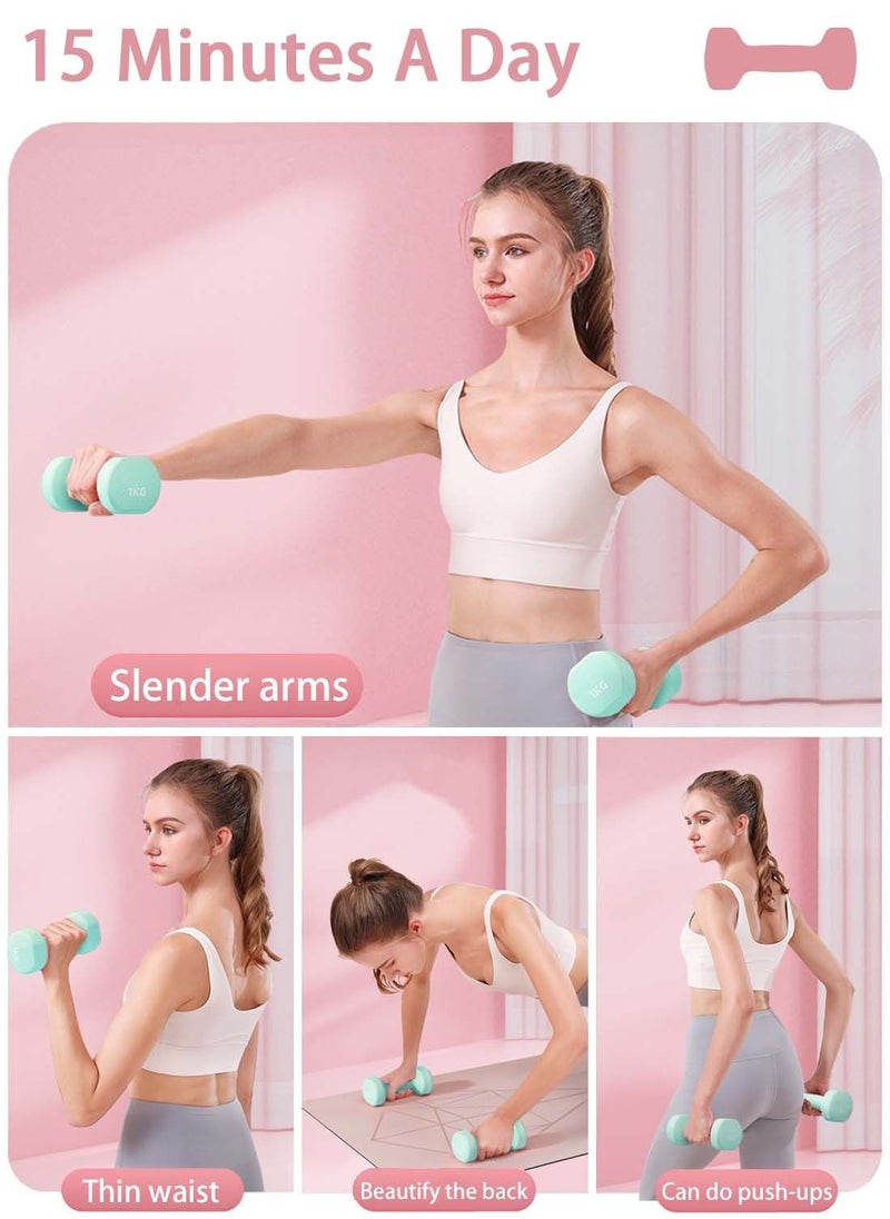 Viden - 18KG Cast Iron Dumbbell Set 3 Pairs 2KG 3KG 4KG Dip Plastic Men Ladies Body Workout Shape Fitness Exercise - Image 1