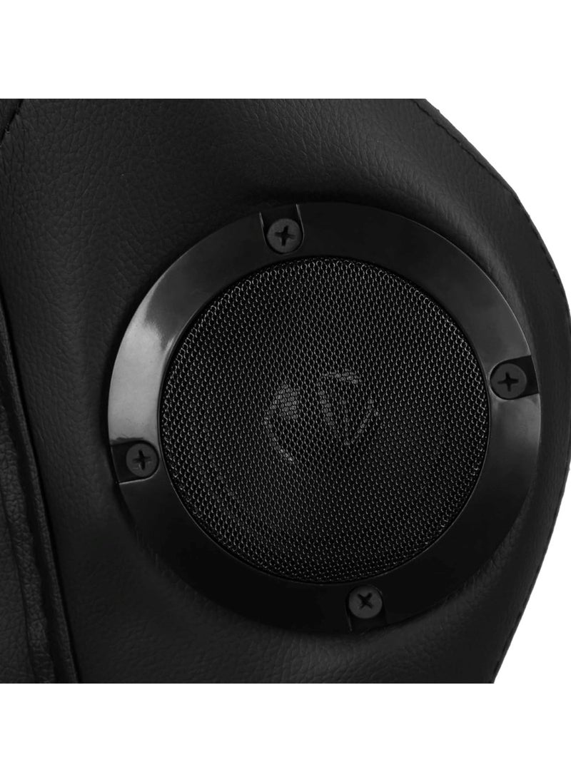 Huitich - Ergonomic Gaming Chair with Footrest, 7-Point Massage, and LED Lights Bluetooth Black - Image 1