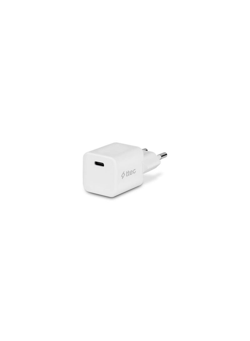 TTec Smart Charger PD USB-C 20W Travel Charger,White - Image 1