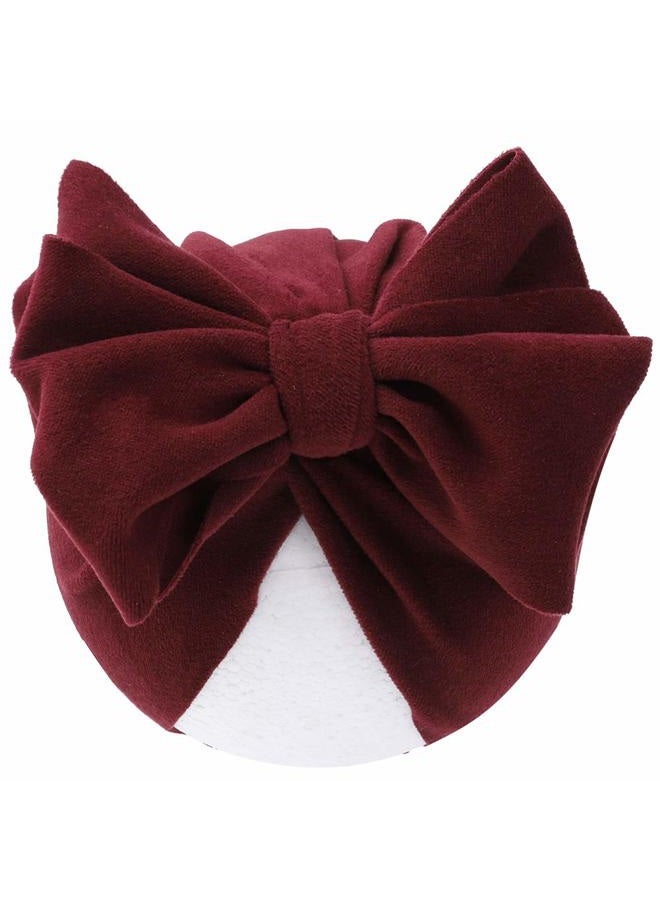 KIDOCHEESE Baby Turban Bun Knot Baby Girl Hat Newborn Hospital Cap Infant Toddler Beanie Head Wrap with Big Bow, 6pcs-style B, 0-24 Months - Image 2