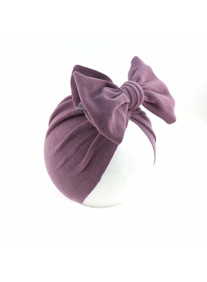 KIDOCHEESE Baby Turban Bun Knot Baby Girl Hat Newborn Hospital Cap Infant Toddler Beanie Head Wrap with Big Bow, 6pcs-style B, 0-24 Months - Image 5