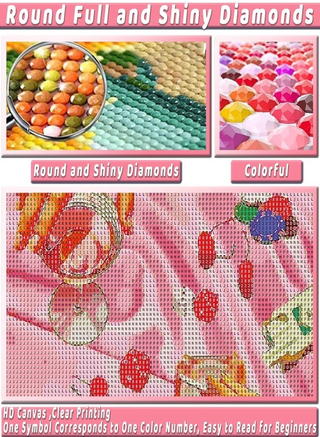 KICHANG Pink Diamond Art Kits for Adults Beginner,DIY Modern Diamond Painting 5D Round Full Drill Diamond Dots Gem Art Crafts with Tools,Funny Crafts for Home Wall Decor&Gift-12x16in - Image 4
