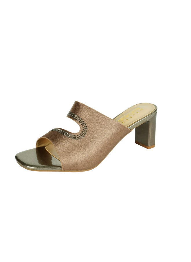 Michelle Morgan 092-2677 Michelle Morgan Ladies Block Heel 113RC285 Taupe  - Image 2