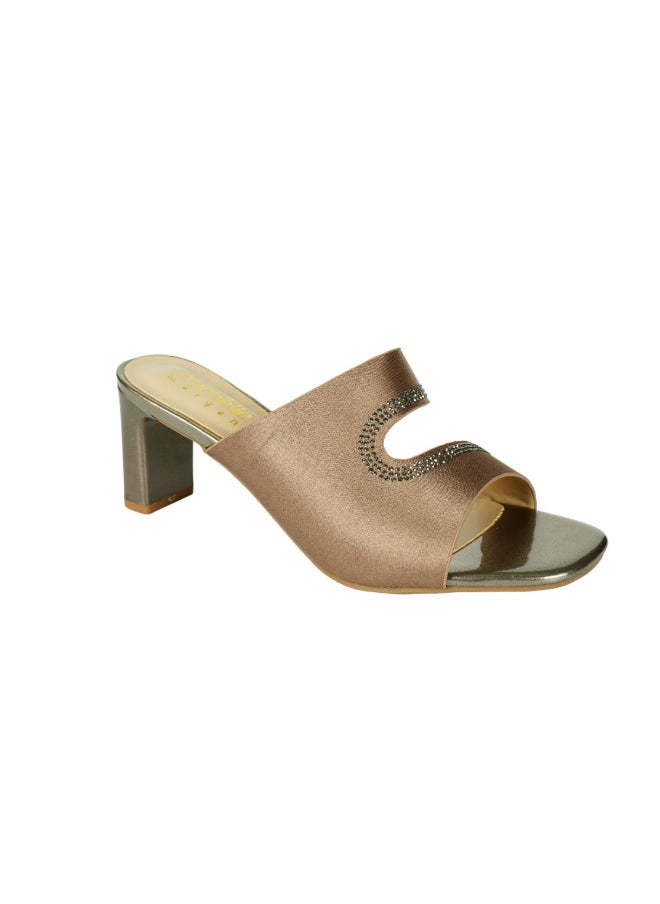 Michelle Morgan 092-2677 Michelle Morgan Ladies Block Heel 113RC285 Taupe  - Image 1