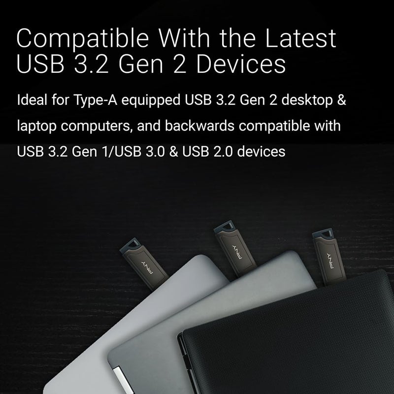 PNY 256GB PRO Elite V2 USB 3.2 Gen 2 Flash Drive – 600MB/s