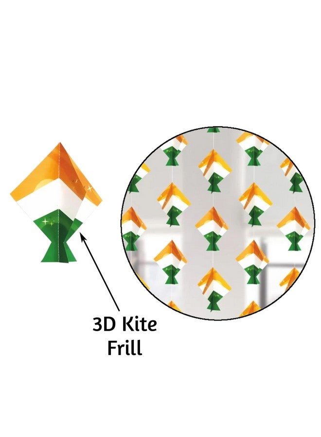 TOYXE Tri Color Kite Frills for Independence Day | Republic Day Decoration Pack of 4 Pieces - Image 4