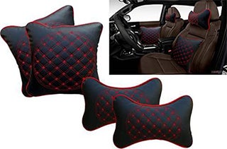 RONISH Letherite BlackRed Daimond Print Car Pillow Cushion Set of 4 for Ford Ikon SXI - pzsku/Z58BDAED4F3D4353BD303Z/45/1745820415/c1401757-b35f-4c62-ac5e-39556d3b82f8