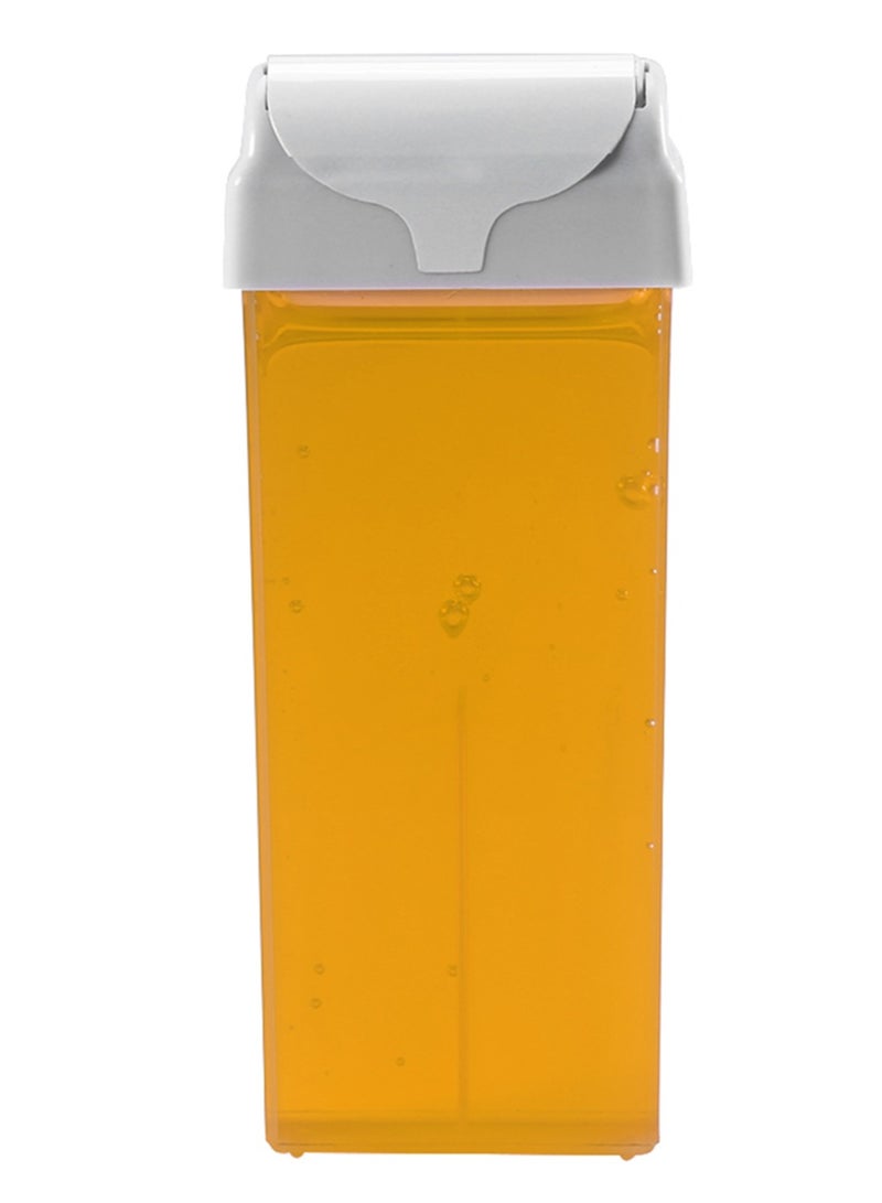 DubaiGallery 100 جرام خرطوشة العسل الشمع مزيل الشعر + لفة على سخان الشمع دفئا 100 قطعة ورقة لنزع الشعر النساء إزالة الشعر الشمع دفئا - Image 3