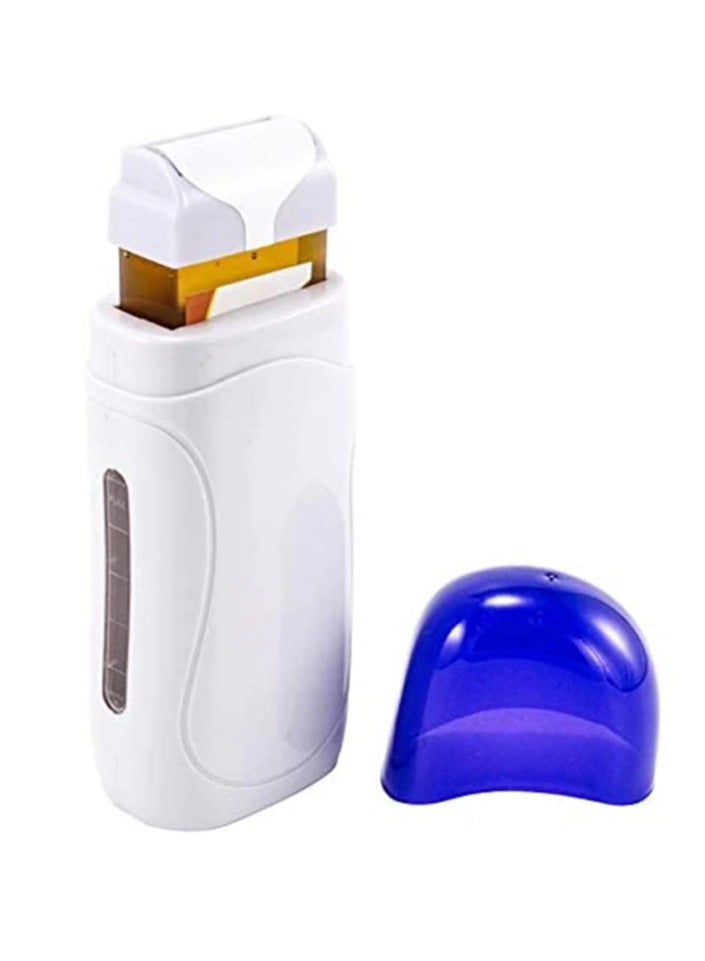 DubaiGallery 100 جرام خرطوشة العسل الشمع مزيل الشعر + لفة على سخان الشمع دفئا 100 قطعة ورقة لنزع الشعر النساء إزالة الشعر الشمع دفئا - Image 5