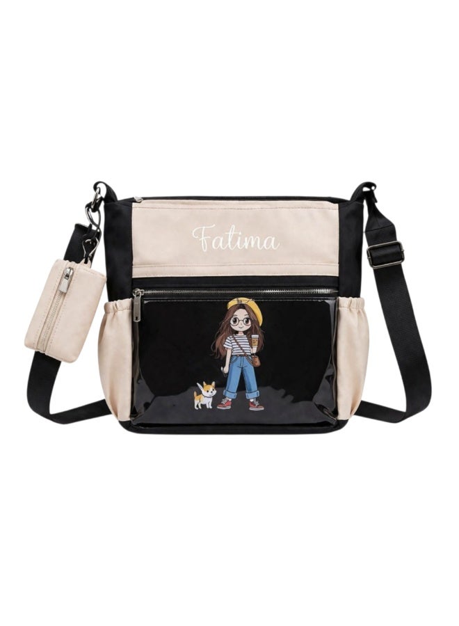 Cute Girls Crossbody Bag with Multiple Pockets, Stylish Shoulder Bag, Includes Small Pouch, Lightweight, for School and Daily Use FTM - Image 1