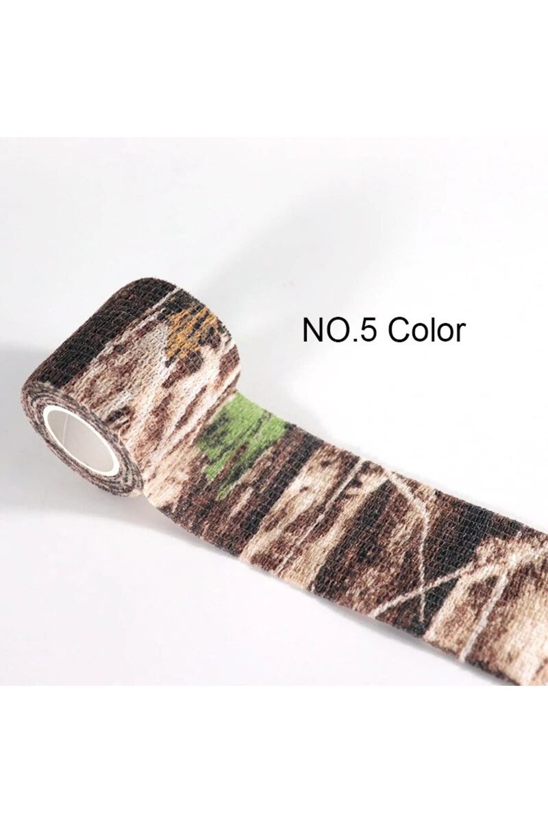 4.5m Color 5 Camouflage Tape Wrap Military Army Hunting Self-Adhesive Protective Bandage For Outdoor