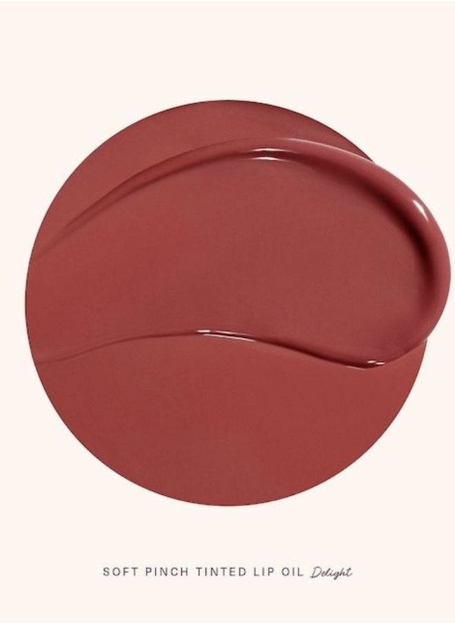 Rare Beauty "Rare Beauty by Selena Gomez Soft Pinch Tinted Lip Oil Stain - Delight (Rose Brown, 3ml) - Hydrating, Lightweight, and Long-Lasting Lip Tint with a Glossy Finish"  - Image 5