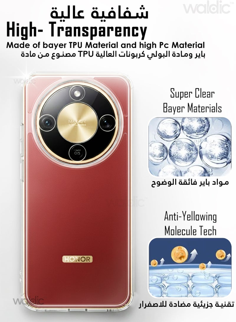 Waldic Honor X9d Premium Case | Premium Silicone Case Cover Designed for Honor X9d | Honor X9d Case Camera and Drop Protection Thin Protective Back Cover Case for Honor X9d - Clear - Image 3