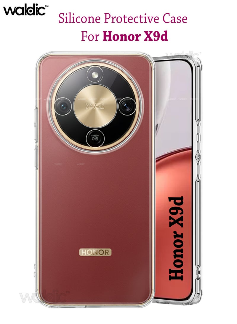 Waldic Honor X9d Premium Case | Premium Silicone Case Cover Designed for Honor X9d | Honor X9d Case Camera and Drop Protection Thin Protective Back Cover Case for Honor X9d - Clear - Image 1