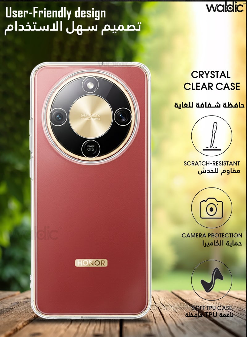 Waldic Honor X9d Premium Case | Premium Silicone Case Cover Designed for Honor X9d | Honor X9d Case Camera and Drop Protection Thin Protective Back Cover Case for Honor X9d - Clear - Image 2