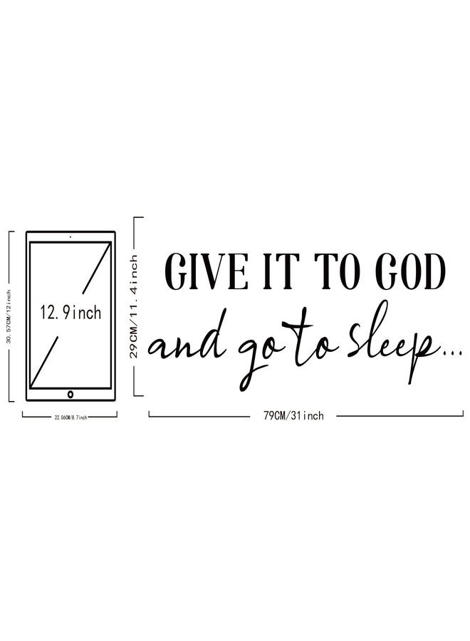 SUPERDANT Wall Decals Give It to God Quotes Wall Stickers Vinyl Art Decor Stickers DIY Saying Vinyl Art Decal Sticker Home Decoration for Living Room Bedroom Kitchen School Dormitory Wallpaper Decor - Image 2