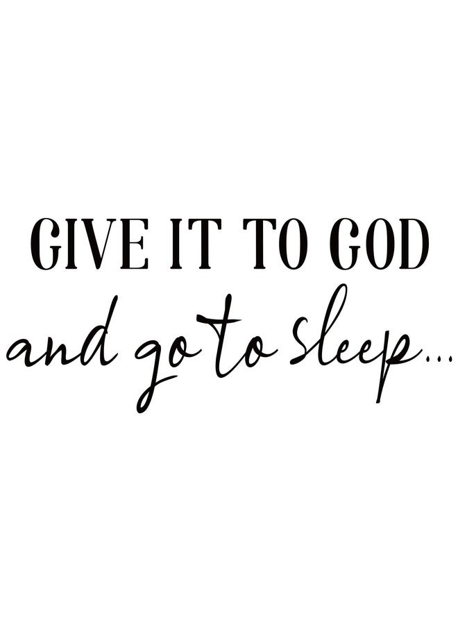 SUPERDANT Wall Decals Give It to God Quotes Wall Stickers Vinyl Art Decor Stickers DIY Saying Vinyl Art Decal Sticker Home Decoration for Living Room Bedroom Kitchen School Dormitory Wallpaper Decor - Image 3