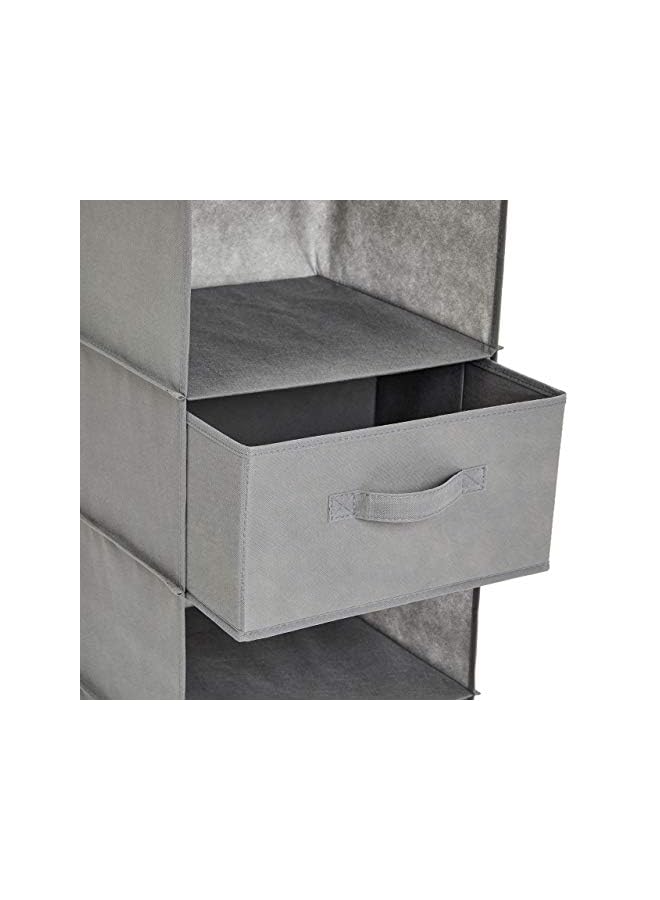 Zaboon Basics 6Tier Hanging Shelf Closet Storage Organizer With Removable Drawers - Image 2