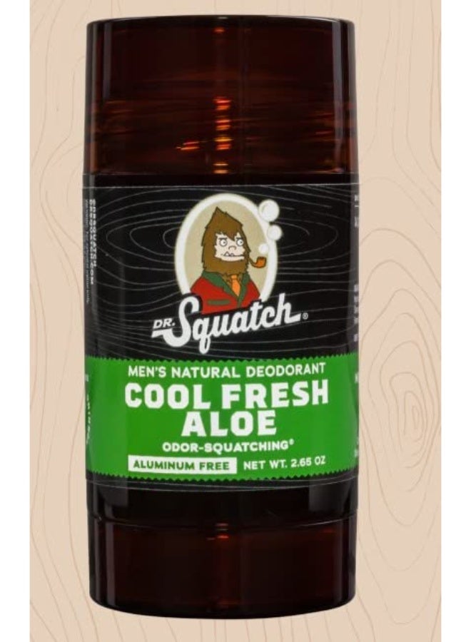 Dr. Squatch Natural Deodorant for Men â€“ Odor-Squatching Men's Deodorant Aluminum Free - Cool Fresh Aloe 2.65 oz (1 Pack) - Image 1