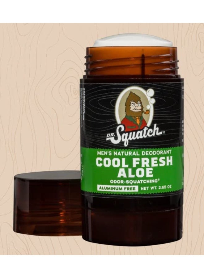 Dr. Squatch Natural Deodorant for Men â€“ Odor-Squatching Men's Deodorant Aluminum Free - Cool Fresh Aloe 2.65 oz (1 Pack) - Image 2