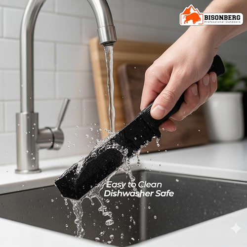 BISONBERG Kitchen Meat Knife for Chopping, Dicing and Mincing, Professional Chef Blade for Home Kitchen and Outdoor Camping (Cap Opener) - Image 5