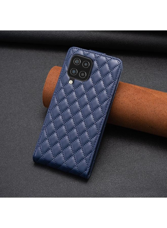 إيروريكس جراب لهاتف Samsung Galaxy A12 من الجلد بتصميم شبكي ماسي قابل للطي عموديًا - Image 3